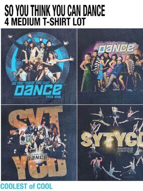 So You Think You Can Dance 2008 2009 2010 2012 Tour Black MD Graphic T-Shirt Lot